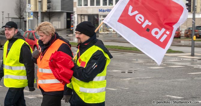 Am Freitag: Verdi kündigt bundesweiten ÖPNV-Streik an